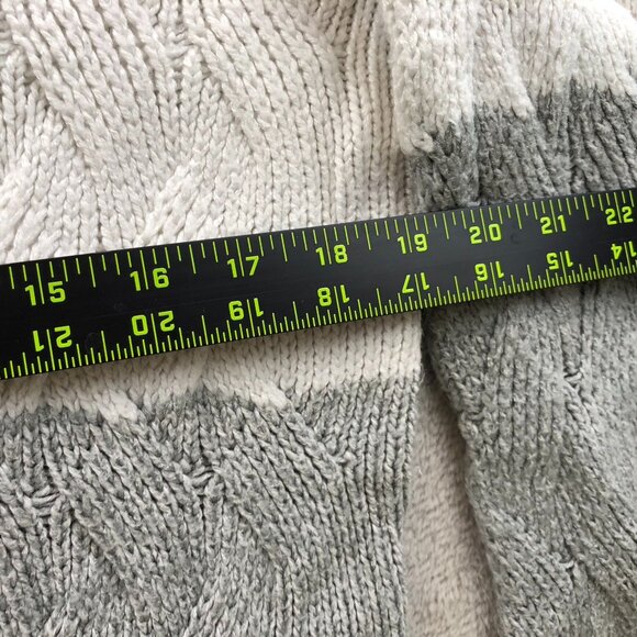 A New Day Womens Sweater Medium Textured Cable Knit Soft Cozy Colorblock Casual - Picture 3 of 7